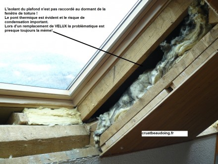 isolation-mauvaise-pont-thermique-plafond-velux